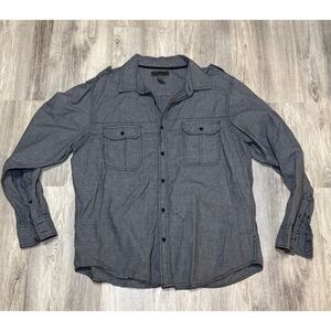 Decree men's XXL charcoal‎ gray handsome bottom down long sleeve